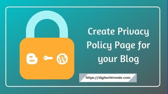 Create privacy policy page