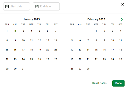 rental booking calendar in Sunbelt Rentals